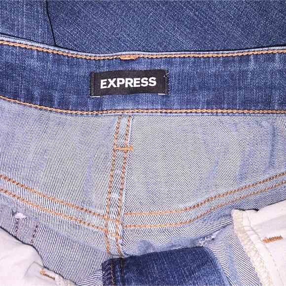 EXPRESS Straight Leg Men's relaxed Dark Wash Blue Denim Jeans 32 x 32 - Picture 7 of 7